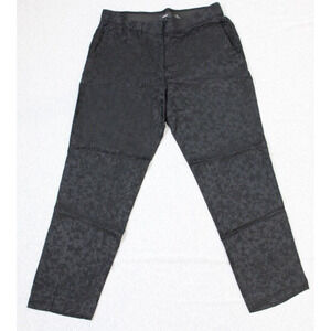 Theory Pants Womens Size 6 Black Floral Print High Rise Straight Leg Stretch